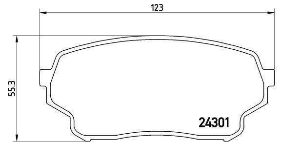 Jogo de 4 pastilhas de travão BREMBO ref. P 79 019