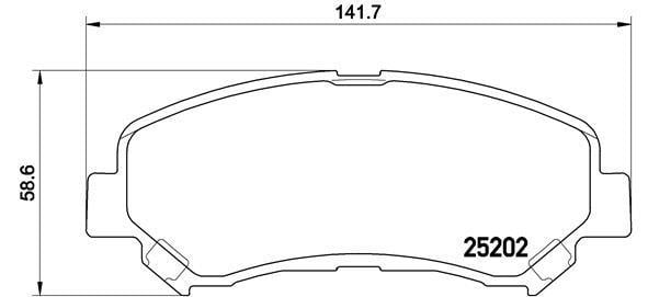 Jogo de 4 pastilhas de travão BREMBO ref. P 79 028