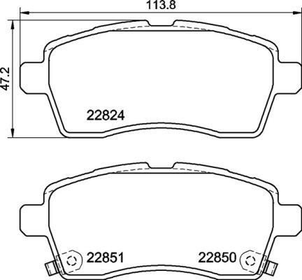 Jogo de 4 pastilhas de travão BREMBO ref. P 79 037