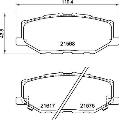 Jogo de 4 pastilhas de travão BREMBO ref. P 79 040
