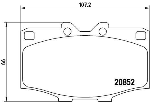 Jogo de 4 pastilhas de travão BREMBO ref. P 83 006