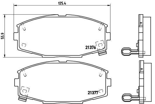 Jogo de 4 pastilhas de travão BREMBO ref. P 83 020