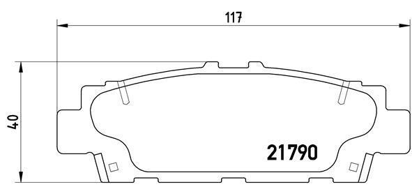 Jeu de 4 plaquettes de frein BREMBO ref. P 83 032