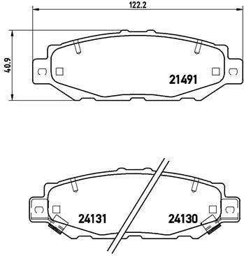 Jogo de 4 pastilhas de travão BREMBO ref. P 83 038