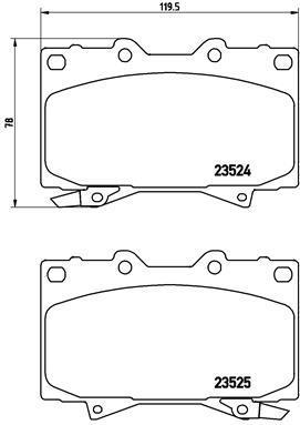Jogo de 4 pastilhas de travão BREMBO ref. P 83 048