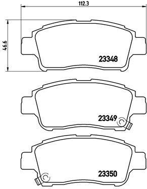 Jogo de 4 pastilhas de travão BREMBO ref. P 83 050