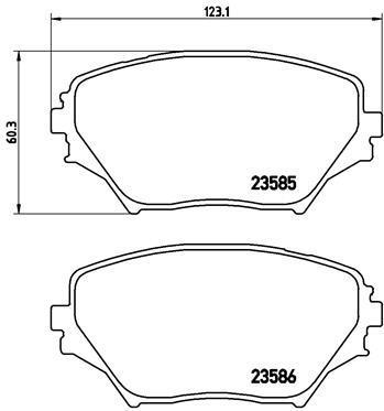 Jeu de 4 plaquettes de frein BREMBO ref. P 83 055