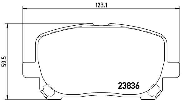 Jogo de 4 pastilhas de travão BREMBO ref. P 83 061