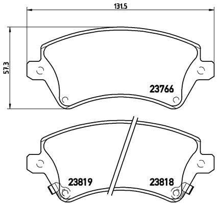 Jogo de 4 pastilhas de travão BREMBO ref. P 83 064