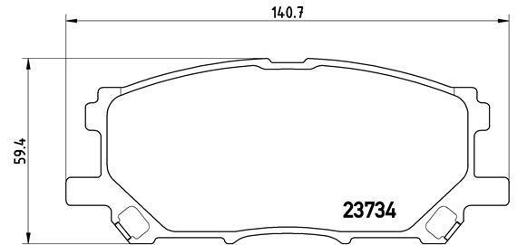 Jogo de 4 pastilhas de travão BREMBO ref. P 83 067