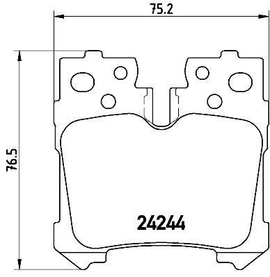 Jogo de 4 pastilhas de travão BREMBO ref. P 83 076