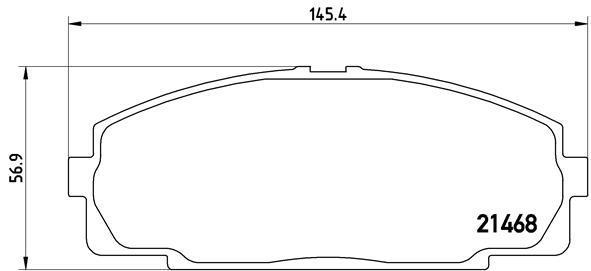 Jeu de 4 plaquettes de frein BREMBO ref. P 83 092