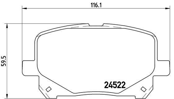 Jeu de 4 plaquettes de frein BREMBO ref. P 83 100