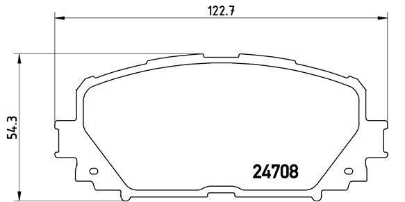 Jeu de 4 plaquettes de frein BREMBO ref. P 83 101