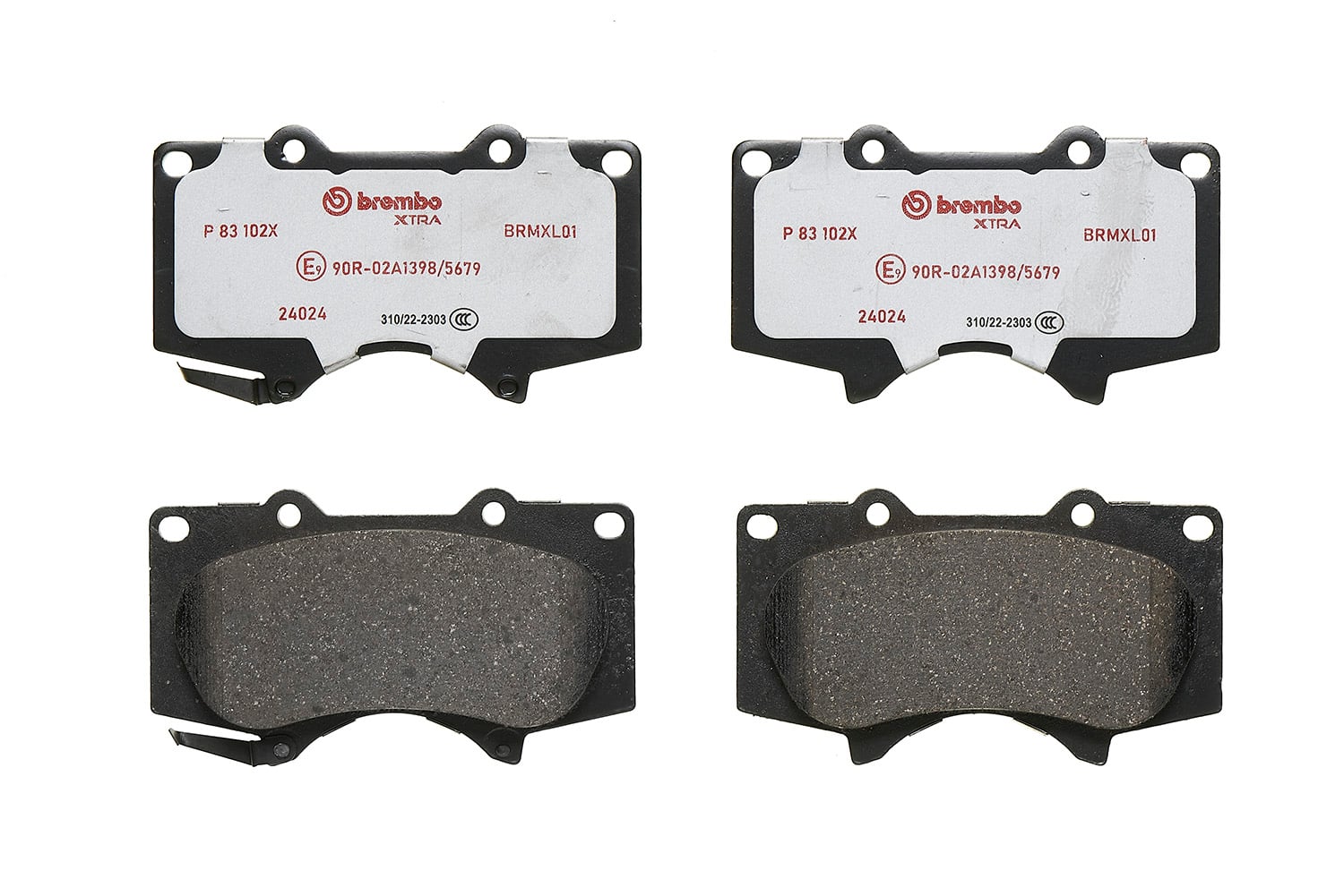 Jogo de 4 pastilhas de travão BREMBO ref. P 83 102X