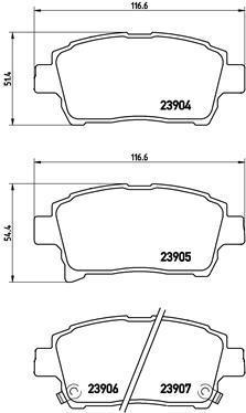 Jeu de 4 plaquettes de frein BREMBO ref. P 83 103