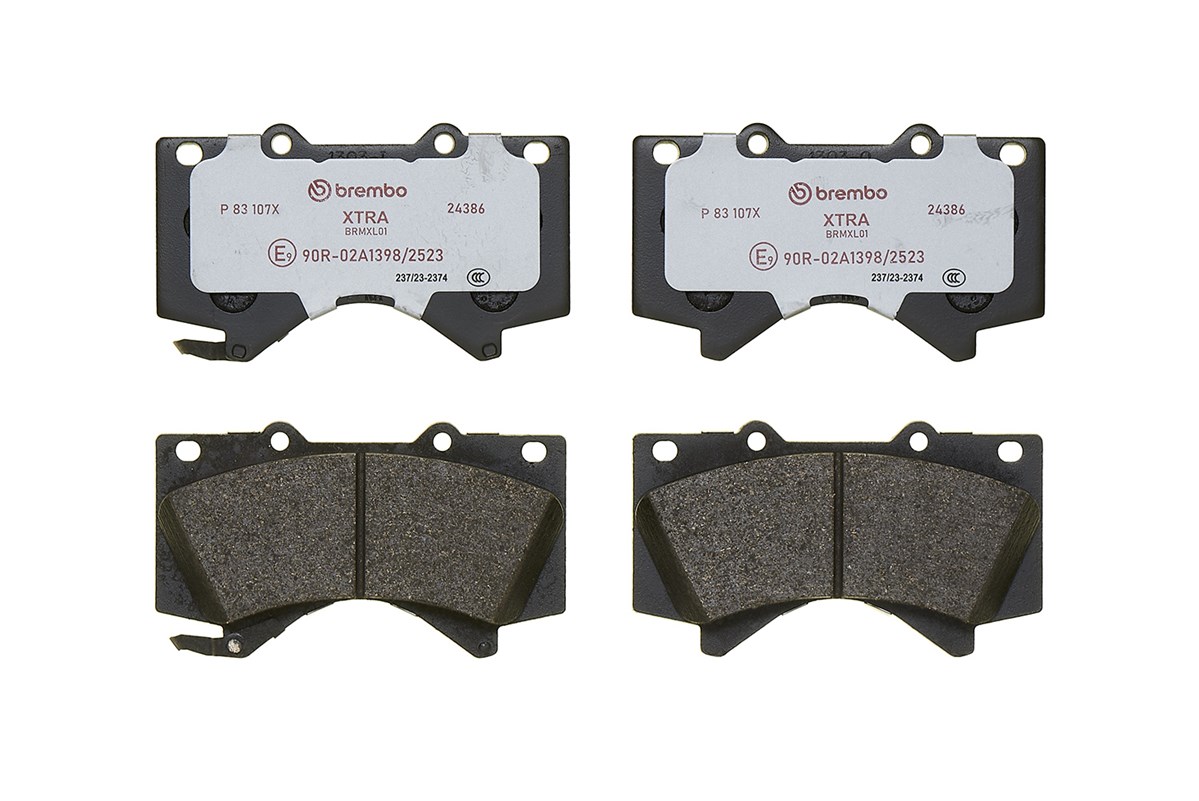 Jogo de 4 pastilhas de travão BREMBO ref. P 83 107X