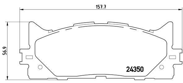 Jogo de 4 pastilhas de travão BREMBO ref. P 83 117