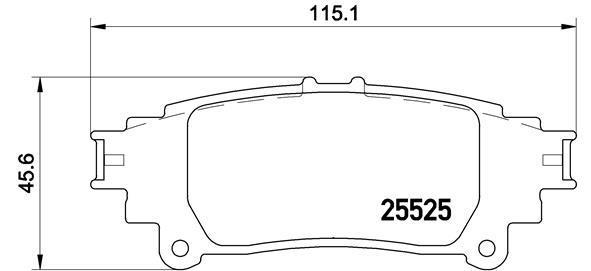 Jogo de 4 pastilhas de travão BREMBO ref. P 83 132