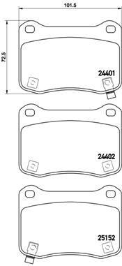 Jeu de 4 plaquettes de frein BREMBO ref. P 83 134