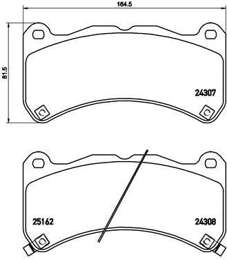 Jogo de 4 pastilhas de travão BREMBO ref. P 83 146