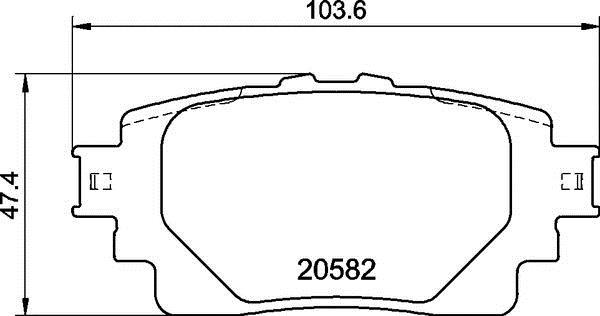 Jogo de 4 pastilhas de travão BREMBO ref. P 83 174