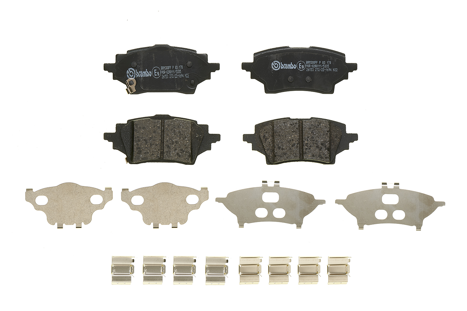Jogo de 4 pastilhas de travão BREMBO ref. P 83 178