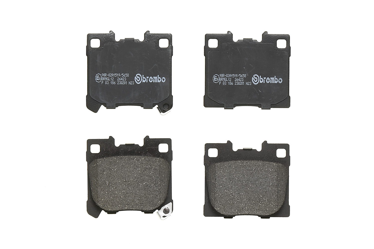 Jogo de 4 pastilhas de travão BREMBO ref. P 83 186