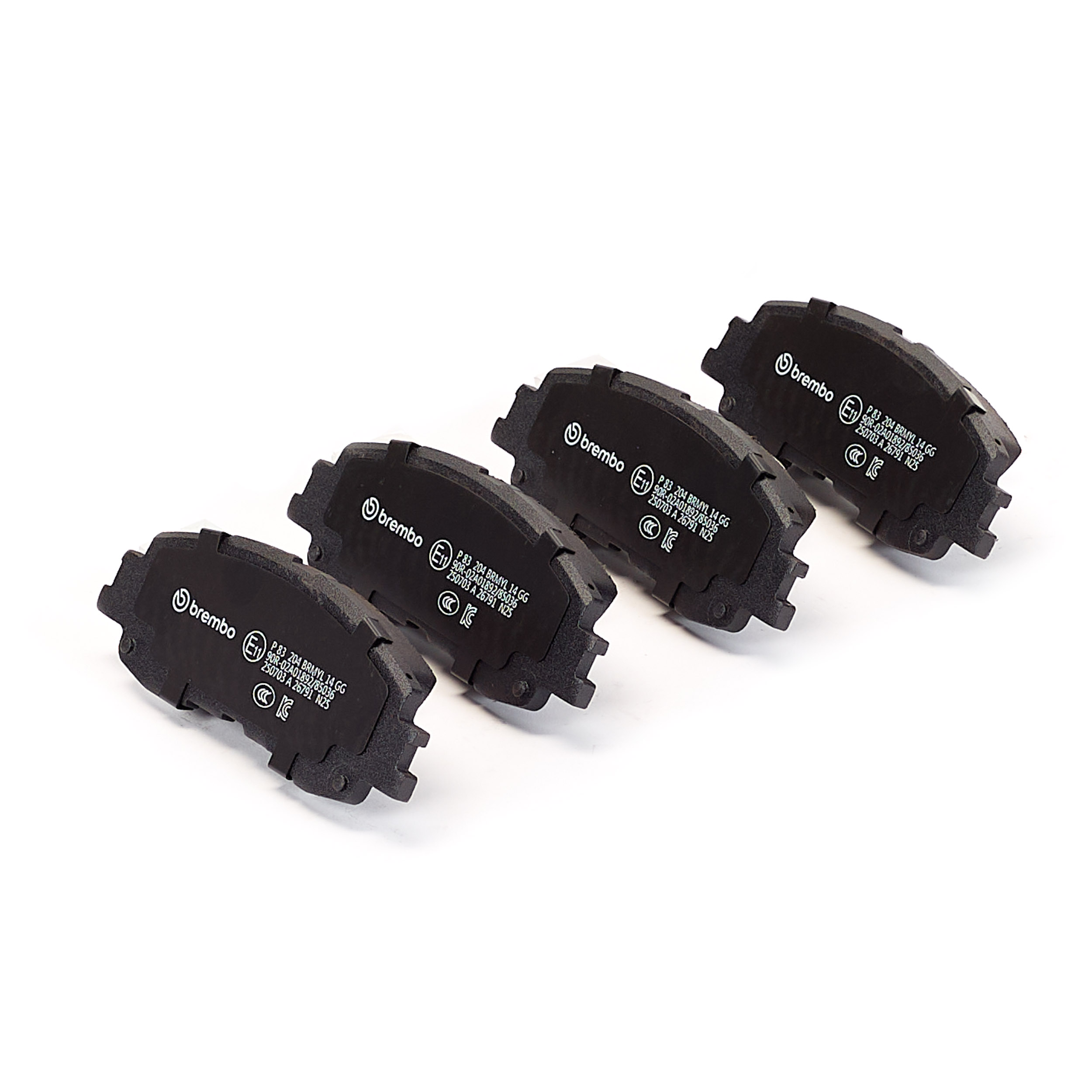 Jogo de 4 pastilhas de travão BREMBO P 83 204