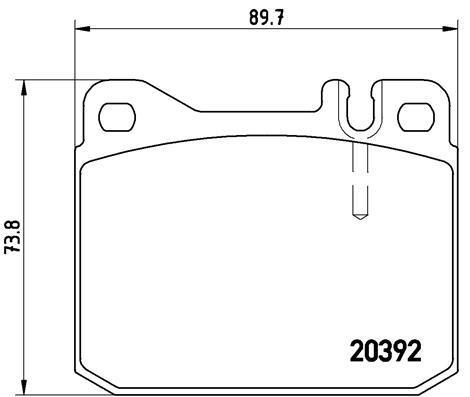 Jogo de 4 pastilhas de travão BREMBO ref. P 85 007