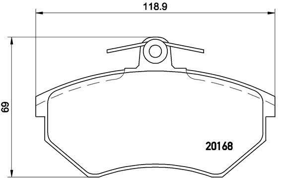 Jogo de 4 pastilhas de travão BREMBO ref. P 85 011