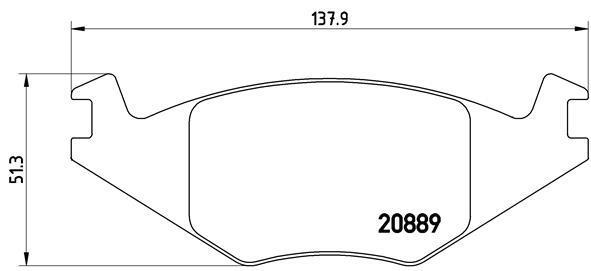 Jeu de 4 plaquettes de frein BREMBO ref. P 85 019