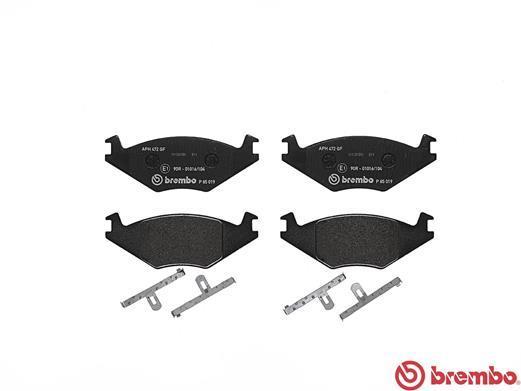Jeu de 4 plaquettes de frein BREMBO ref. P 85 019