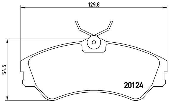Jeu de 4 plaquettes de frein BREMBO ref. P 85 028