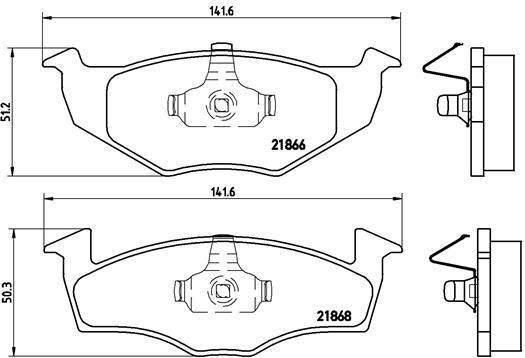 Jogo de 4 pastilhas de travão BREMBO ref. P 85 030