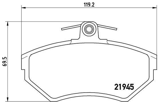 Jeu de 4 plaquettes de frein BREMBO ref. P 85 032