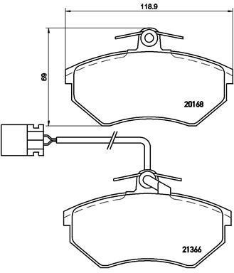 Jeu de 4 plaquettes de frein BREMBO ref. P 85 034