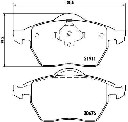 Jeu de 4 plaquettes de frein BREMBO ref. P 85 035