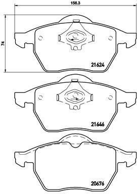 Jeu de 4 plaquettes de frein BREMBO ref. P 85 036