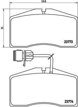 Jogo de 4 pastilhas de travão BREMBO ref. P 85 053
