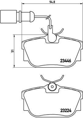 Jeu de 4 plaquettes de frein BREMBO ref. P 85 059
