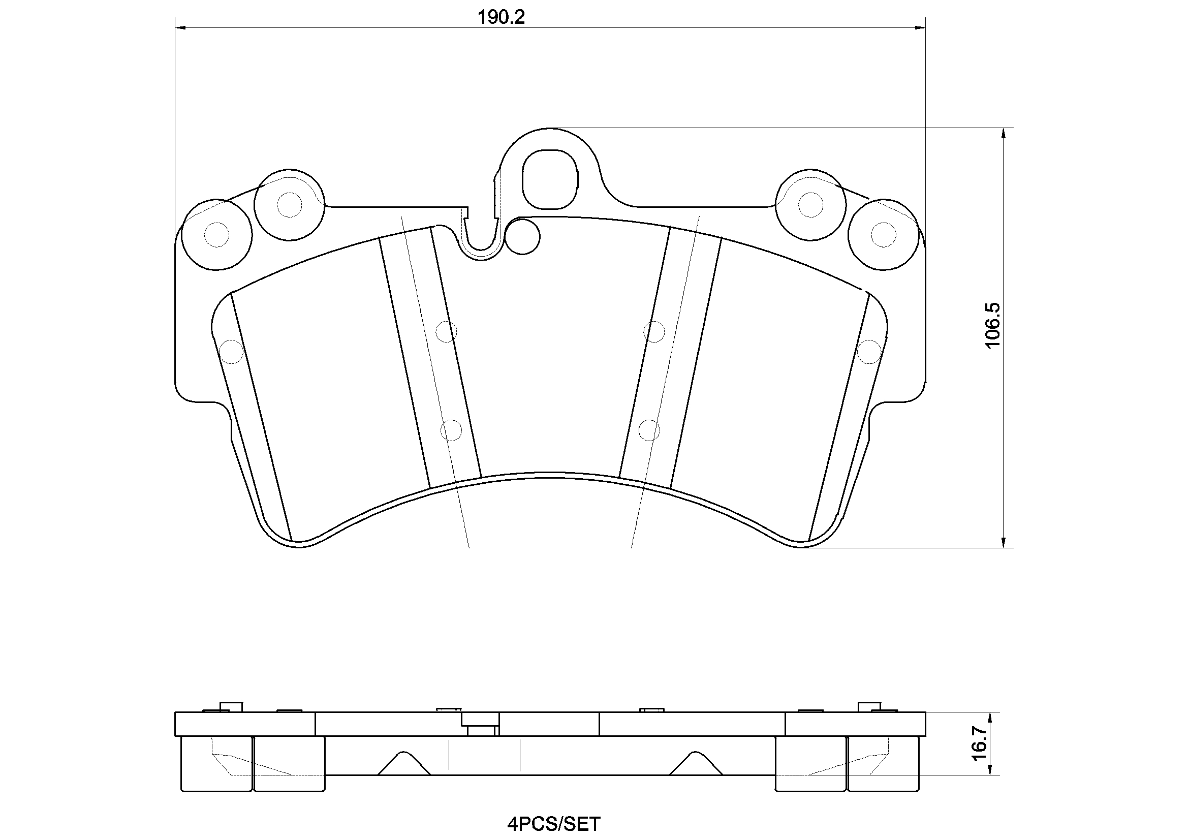 Jogo de 4 pastilhas de travão BREMBO ref. P 85 065X