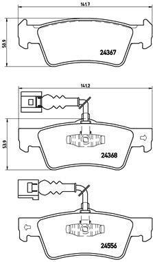 Jogo de 4 pastilhas de travão BREMBO ref. P 85 068