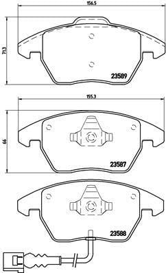 Jogo de 4 pastilhas de travão BREMBO ref. P 85 075