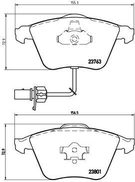 Jogo de 4 pastilhas de travão BREMBO P 85 084