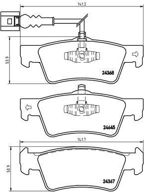 Jogo de 4 pastilhas de travão BREMBO ref. P 85 091