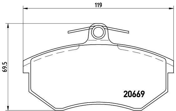 Jeu de 4 plaquettes de frein BREMBO ref. P 85 093