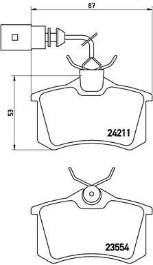 Jeu de 4 plaquettes de frein BREMBO ref. P 85 101