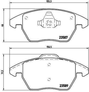 Jeu de 4 plaquettes de frein BREMBO ref. P 85 105
