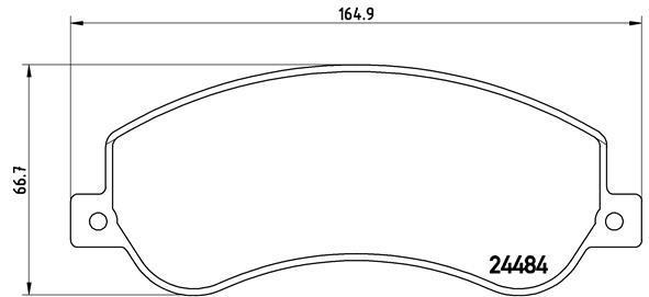 Jeu de 4 plaquettes de frein BREMBO ref. P 85 115